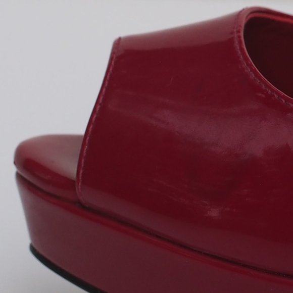 ALDO Patent Leather Peep Toe Sandals, Size 7 - Picture 6 of 6